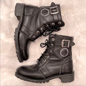 [Harley Davidson] black peg boots
